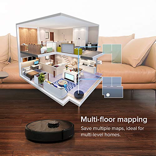 Image of roborock S6 Robot Vacuum, Robotic Vacuum Cleaner and Mop with Adaptive Routing,Multi-Floor Mapping, Selective Room Cleaning, Super Strong Suction, and Extra Long Battery Life, Works with Alexa(Black)