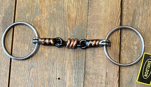 Loose Ring Sweet Iron Snaffle with Copper Rollers - 4 1/2-6” 12.5cm/5”
