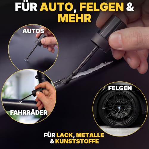 Lackstift Schwarz Matt 15ml RAL 9005 Matt für Felgen, Lackstift für Auto – Ansicht 5