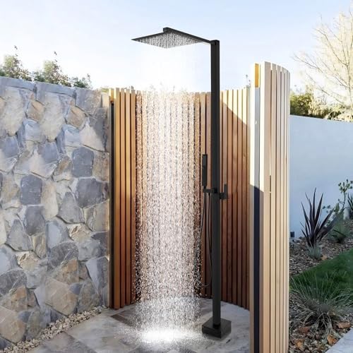 Outdoor Freestanding Shower with Rain Head