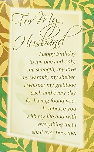For My Husband - Happy Birthday To My One and Only - Romantic Greeting Card - 