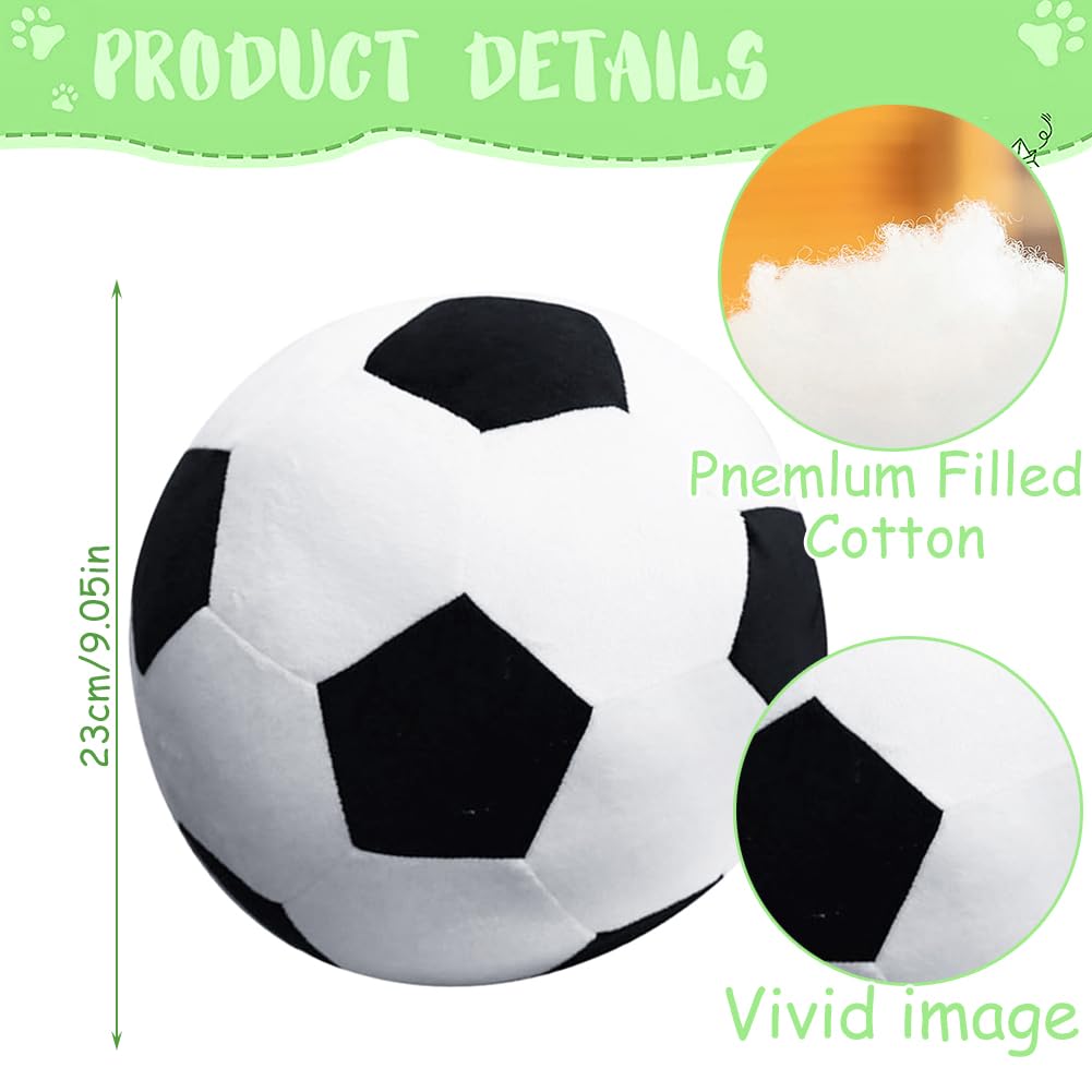 ZPSOSPZ Plush Football Throw Pillow, Round Cotton Stuffed Soccer Pillow - Image 2