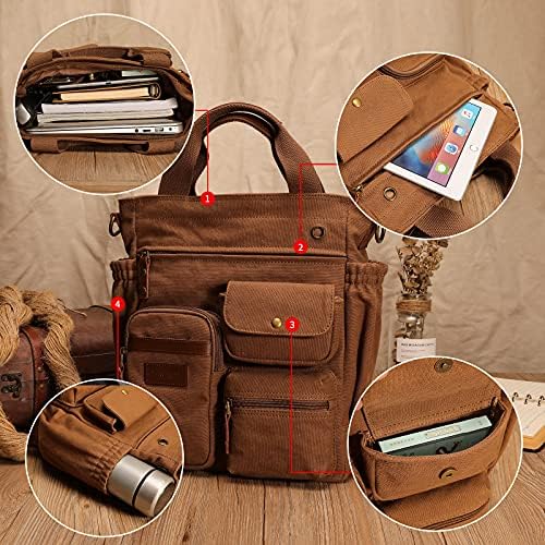 XINCADA Vintage Canvas Messenger Bag Shoulder Bags Satchel Travel Bags for Men 6 XINCADA Vintage Canvas Messenger Bag Shoulder Bags Satchel Travel Bags for Men