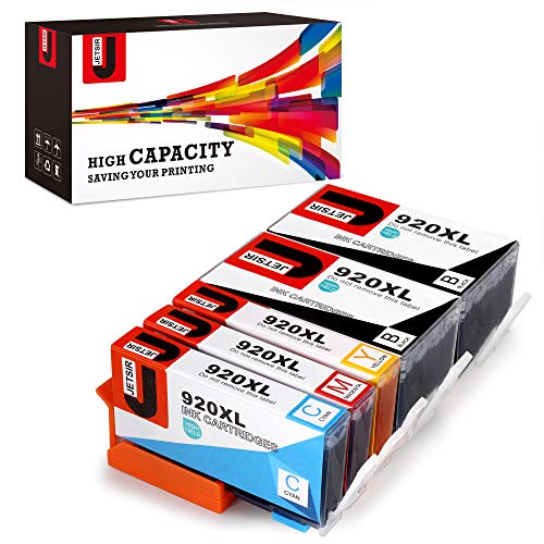 JetSir Compatible Ink Cartridge Replacement for HP 920 XL Ink Cartridge(5-Pack),Work with HP Officejet 6500 6500A 7500 7000 6000 7500A E709a E710a Printer
