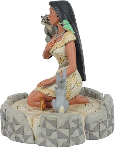 Miniatura 4 de Enesco Disney Traditions by Jim Shore White Woodland Pocahontas - Figura arrodillada de 7.3 pulgadas, multicolor