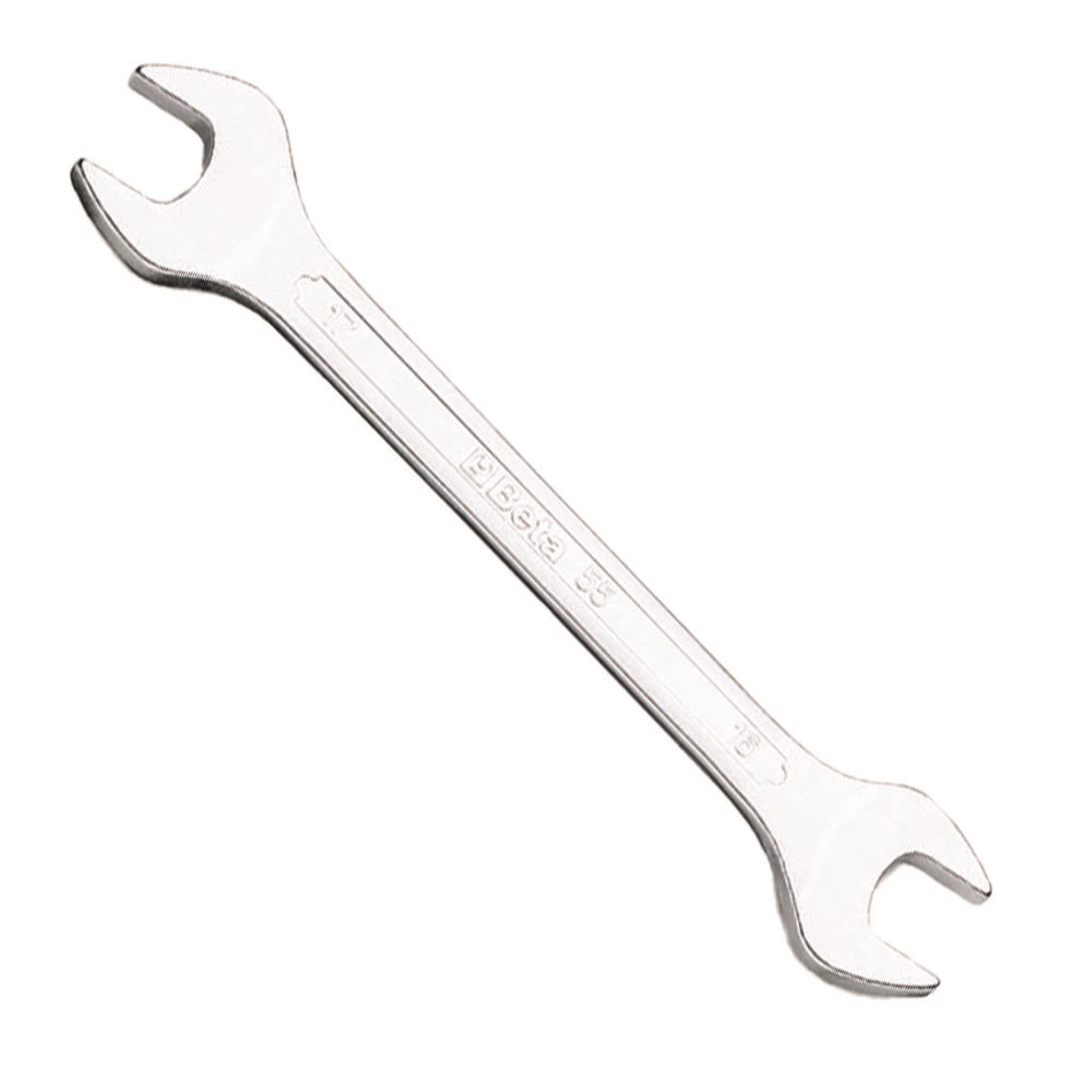 BETA - Set 12 Chiavi a Forchetta Doppie Cromate da 6x7 a 30x32 mm con Busta Avvolgibile in Poliestere Resistente, Serie Chiavi Professionali per Serraggio Dadi e Bulloni Officina, 55/B12N