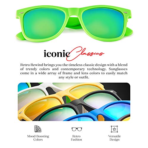 Retro Rewind Polarized Sunglasses For Men And Women - Uv Protection Classic Mens Womens Sun Glasses - Cool Vintage 80S Shades #TOP1