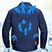Abbigliamento Estivo per Aria Condizionata Ventilatore Gilet di Raffreddamento Ventilazione in Rete Incorporata Posizionare Il Ventilatore,Blu,3XL