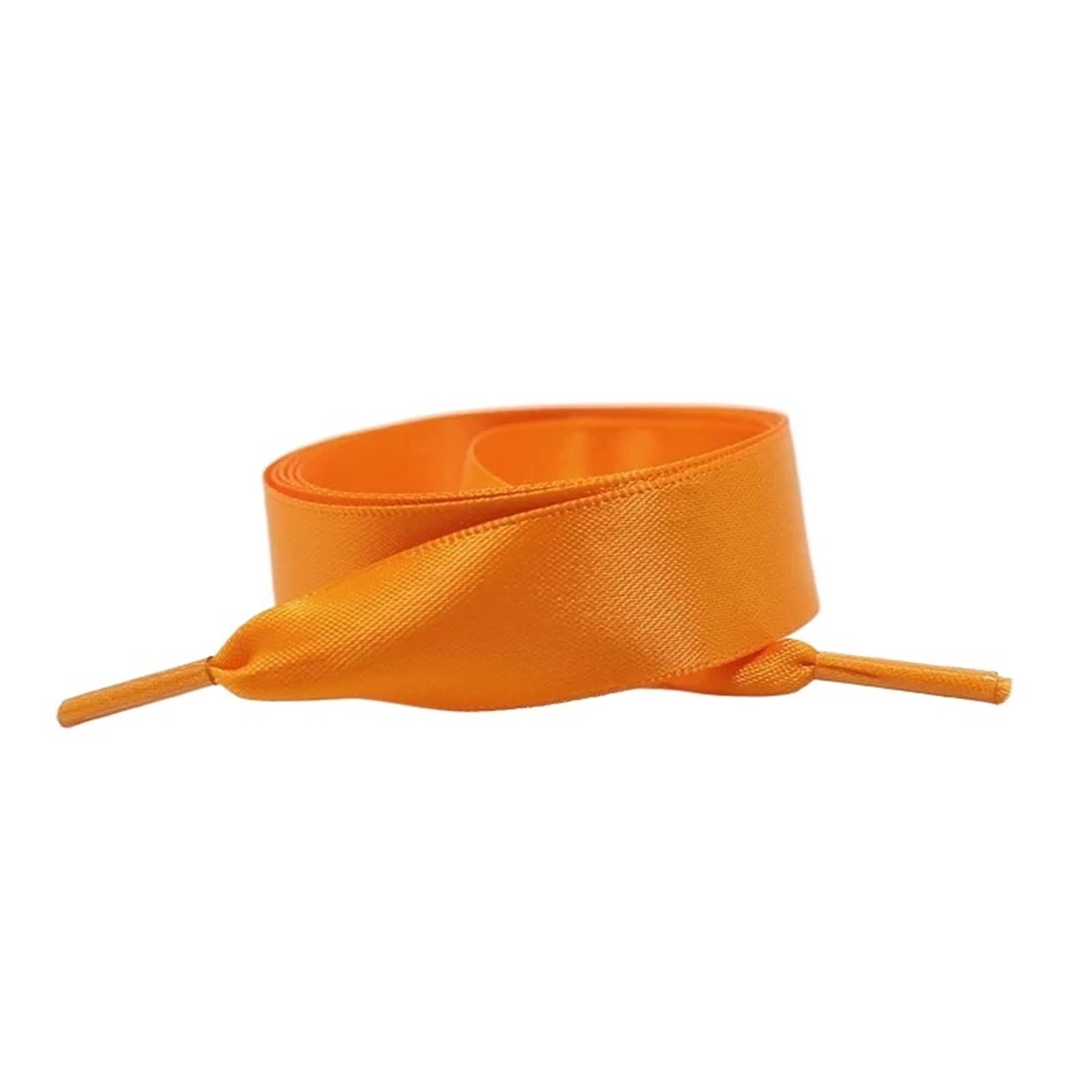 10 paires de lacets plats en satin soie, largeur 2 cm, for bottes, baskets, femmes Pour Baskets(Orange,80cm)