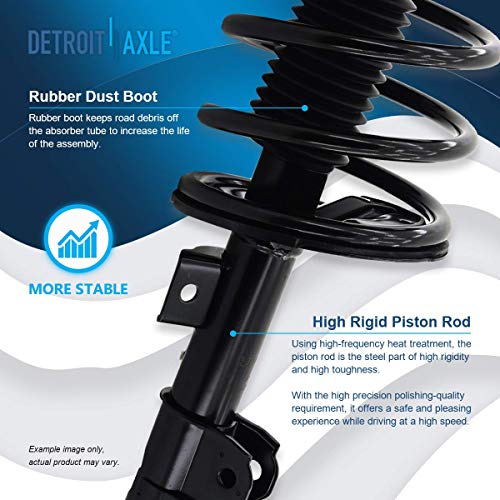 Image of Detroit Axle - 2.5L 16pc End Kit for 2002-2006 Nissan Altima, Front 2 Lower Control Arms Ball Joints 4 Tie Rods 2 Boots 2 Struts Spring 2 Rear Shocks 4 Front Rear Sway Bars 2003 2004 2005 Replacement