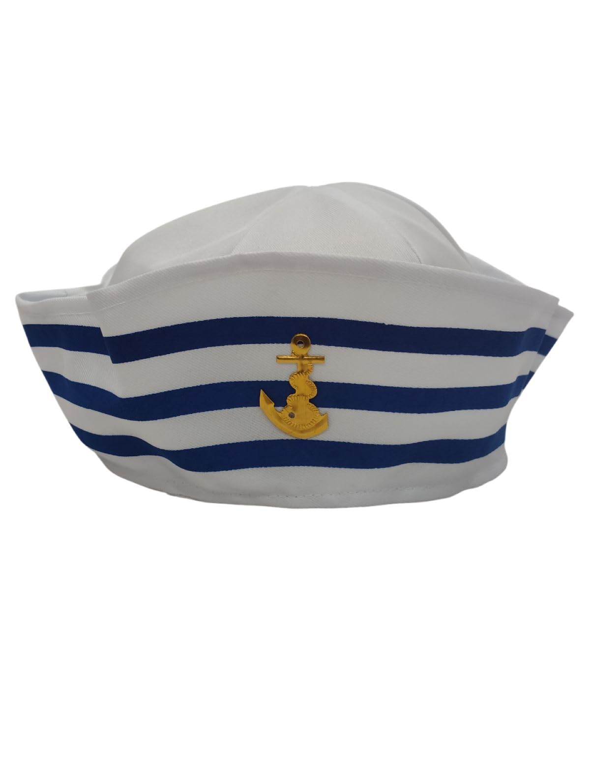 BookMyCostume Kids Sailor Cap Captain Marine Cap Fancy Dress Costume Accessory Free Size Blue/White-image-47
