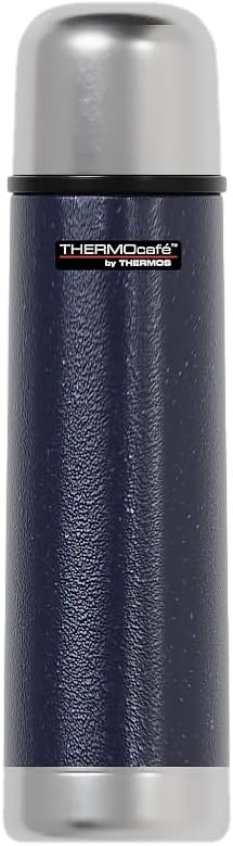THERMOS THERMOcafè Stainless Steel Flask, Hammertone Blue, 500 ml