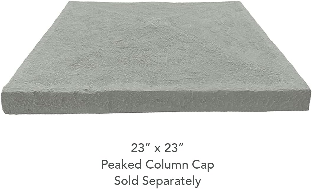 GenStone Faux Stacked Stone 90 Degree Outside Corner Panel 22.5" x 12" in Northern Slate Color for Do It Yourself Friendly Home Improvement Projects