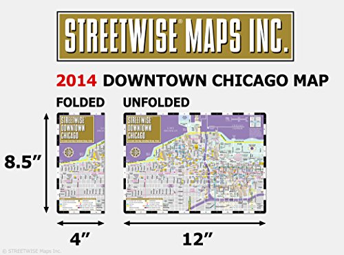 Streetwise Downtown Chicago Map - Laminated Street Map Of Downtown Chicago, Illinois #TOP3