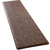 KMAT Kitchen Mat Cushioned Anti-Fatigue Floor Mat Waterproof Non-Slip Standing Mat Ergonomic Comfort Floor Mat Rug for Home,Office,Sink,Laundry,Desk 17.3' (W) x 60'(L),Brown