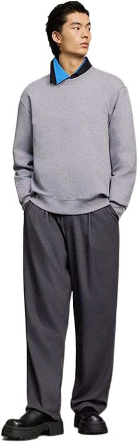 Men's Suit Pants Wide Leg Loose Casual Spring Summer Office Work Dress Trousers for Men