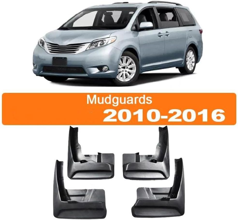 Auto Parts Mud Flaps For Toyota Sienna 2010-2016 Splash Guards Fender MudFlaps Front Rear Mudguards Car Accessories