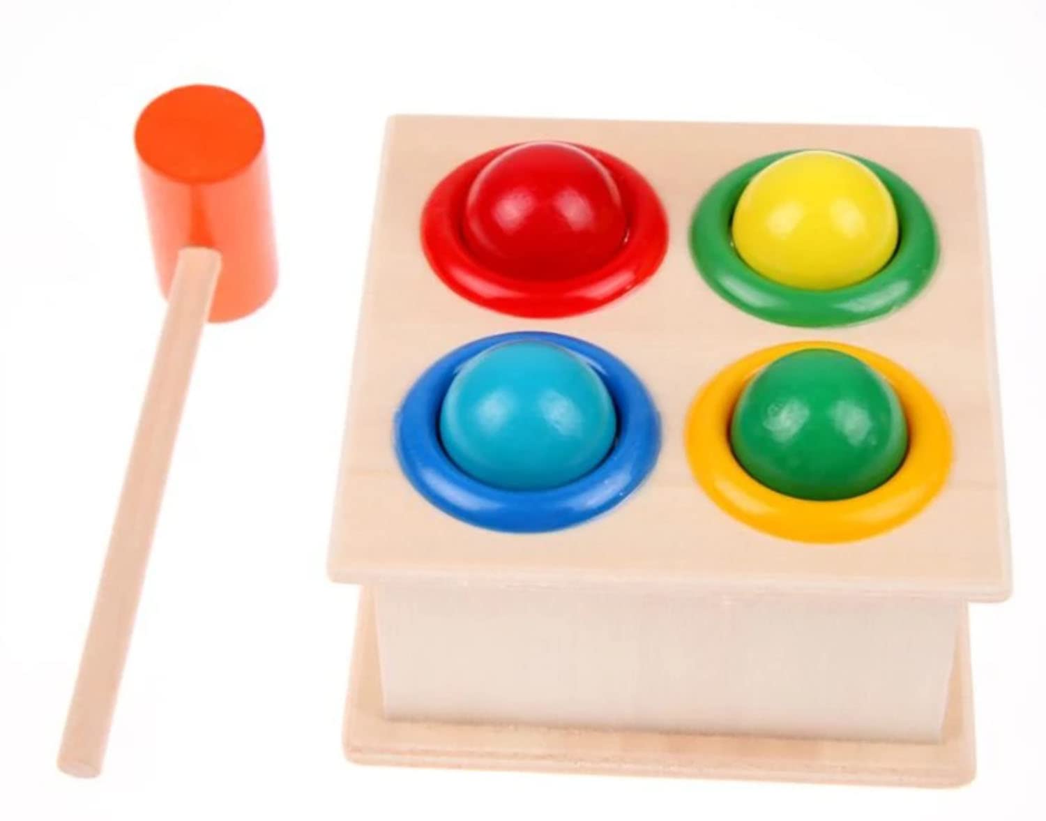 Magicwand Wooden Hammer Ball Knock Pounding Bench for Developing Fine Motor & Dexterity Skills【2 Yrs & Up】【Pack of 1 Game】【Multi-Colored】 (B09KH43HHW) Amazon Price History, Amazon Price Tracker