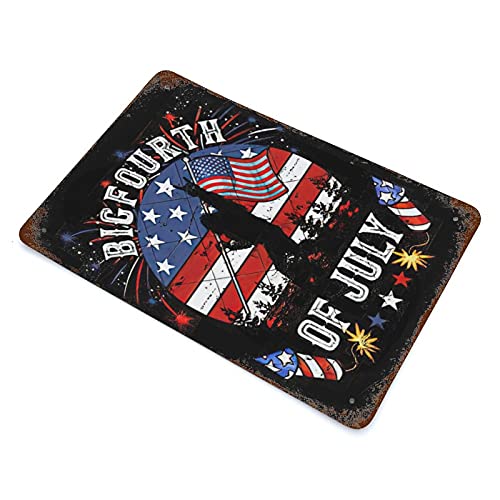 Larkverk Usa American Flag Rock And Roll Big Fourth Of July Vintage Metal Tin Sign Home Wall Decorative Sign Bar Cafe Plaque 12 X 8 In #TOP2