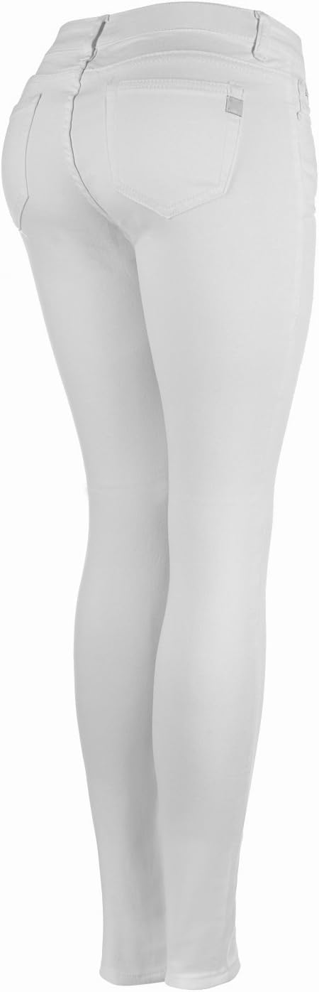 2LUV Women's Stretchy 5 Pocket Skinny Jeans White 13 - Image 5