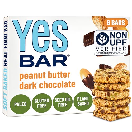 Image of YES Nut Bars - Soft Chewy Healthy Snack Bars (Peanut Butter Dark Chocolate, 6 count)