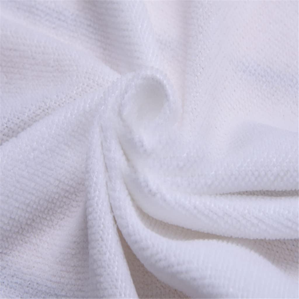 10pc White Soft Microfiber Fabric Face Towel Hotel Bath Wash Cloths Hand Towels Portable Multifunctional