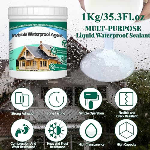 QUKLOGEN 1Kg/35.3Fl.Oz Agente Impermeável Invisível Conjunto De Revestimento Impermeável Para Ambien