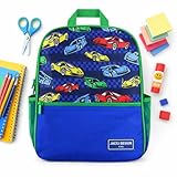 Mochila Escolar Infantil Colorida Leve Pequena para Crianças Meninos e Meninas Jardim de Infancia (Carrinho)