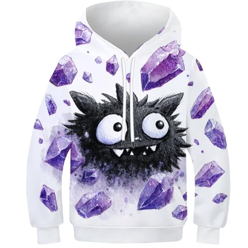 Sweat monstre 3d cristaux idée cadeau originale ado fille garçon