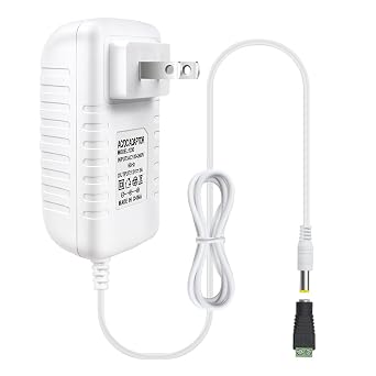 12V Power Supply, 12 Volt 3A 36W DC Power Supply, White LED Power Adapter, AC 110V to 12V Wall Mounted Transformer Plug for LED Strip Lights with 5.5/2.1 DC Female Connector