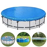 SIHAIAN Round Pool Cover 12-15FT Solar Covers for Above Ground Pools Round Pool Weather Cover Waterp