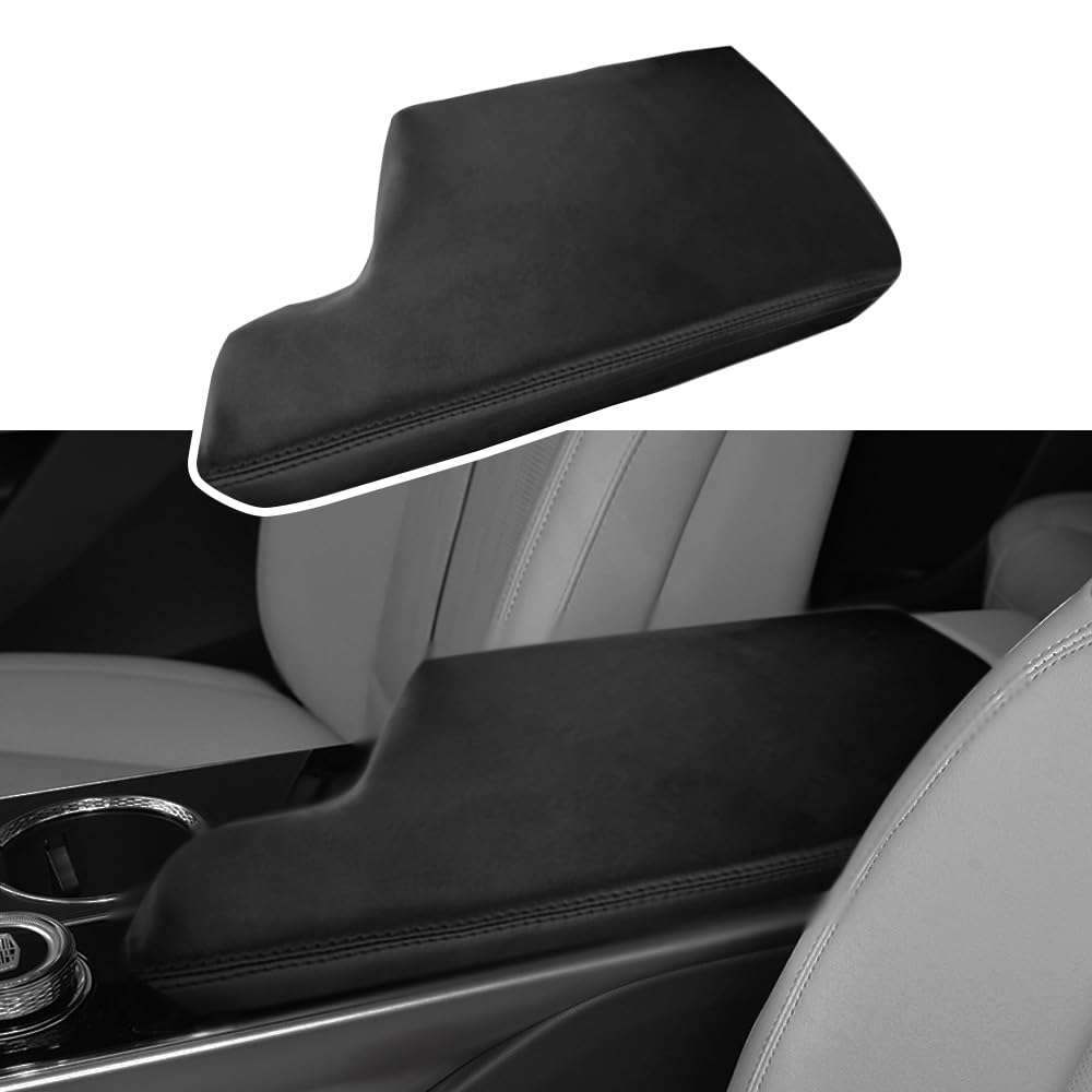 DEYTOP Center Console Cover for Cadillac Lyriq 2026 2023-2025 Accessories Car Armrest Cover for 2026 Lyriq Accessories Anti-Scratch Leather Armrest