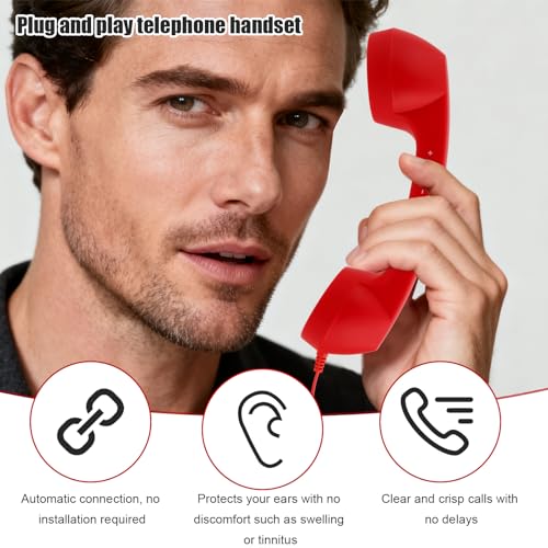 Téléphone portable rétro rouge la solution combiné Type C anti-chauffe écran - 5