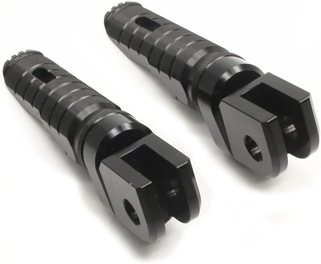 MZS Red Motorcycle Brake Clutch Levers Adjustable Short + Motorcycle Foot Pegs, Front Adjustable Footpegs Compatible with EX400 Z400