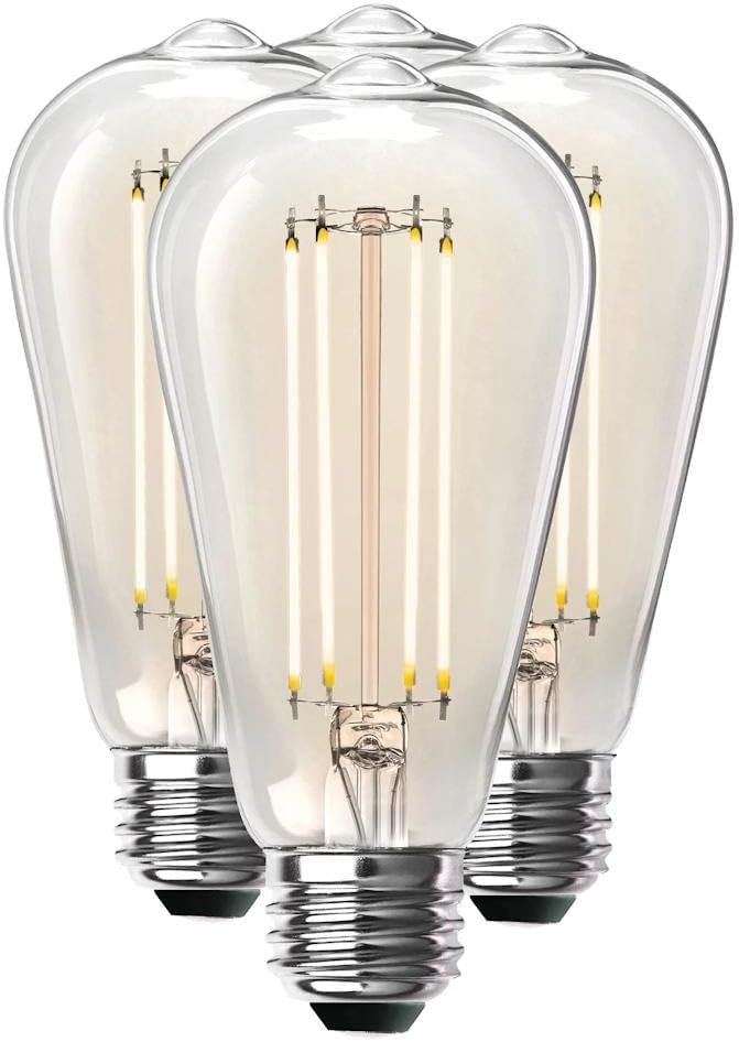Feit Electric 18575 - ST19100CL/950CA/4 Edison Style Antique Filament LED Light Bulb