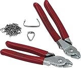 WATERCARBON tools120 Straight and 45-Degree Elbow 2 Piece Professional Hog Ring Upholstery Installat