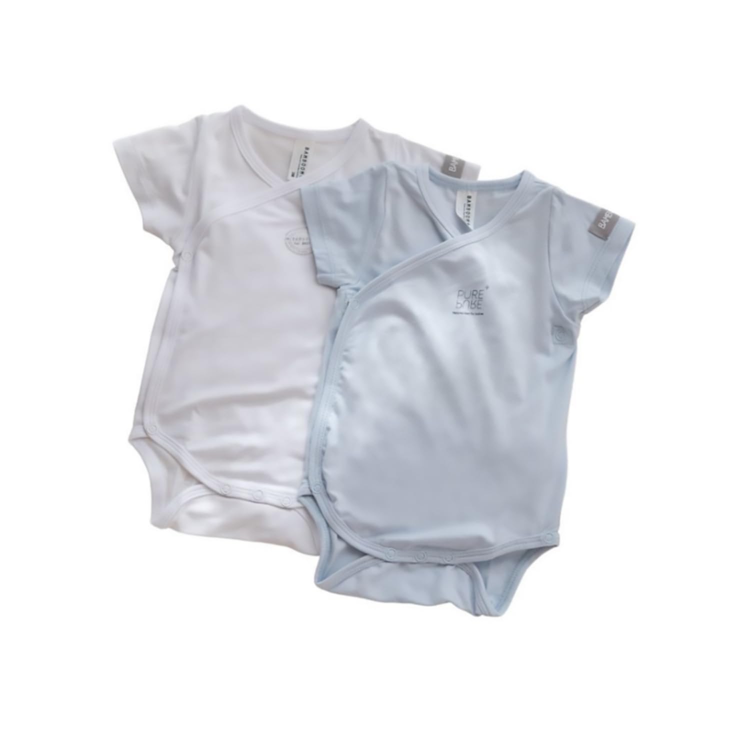 Body 3 Mesi Bambino Maniche Corte 2 Pezzi Azzurro Bianco