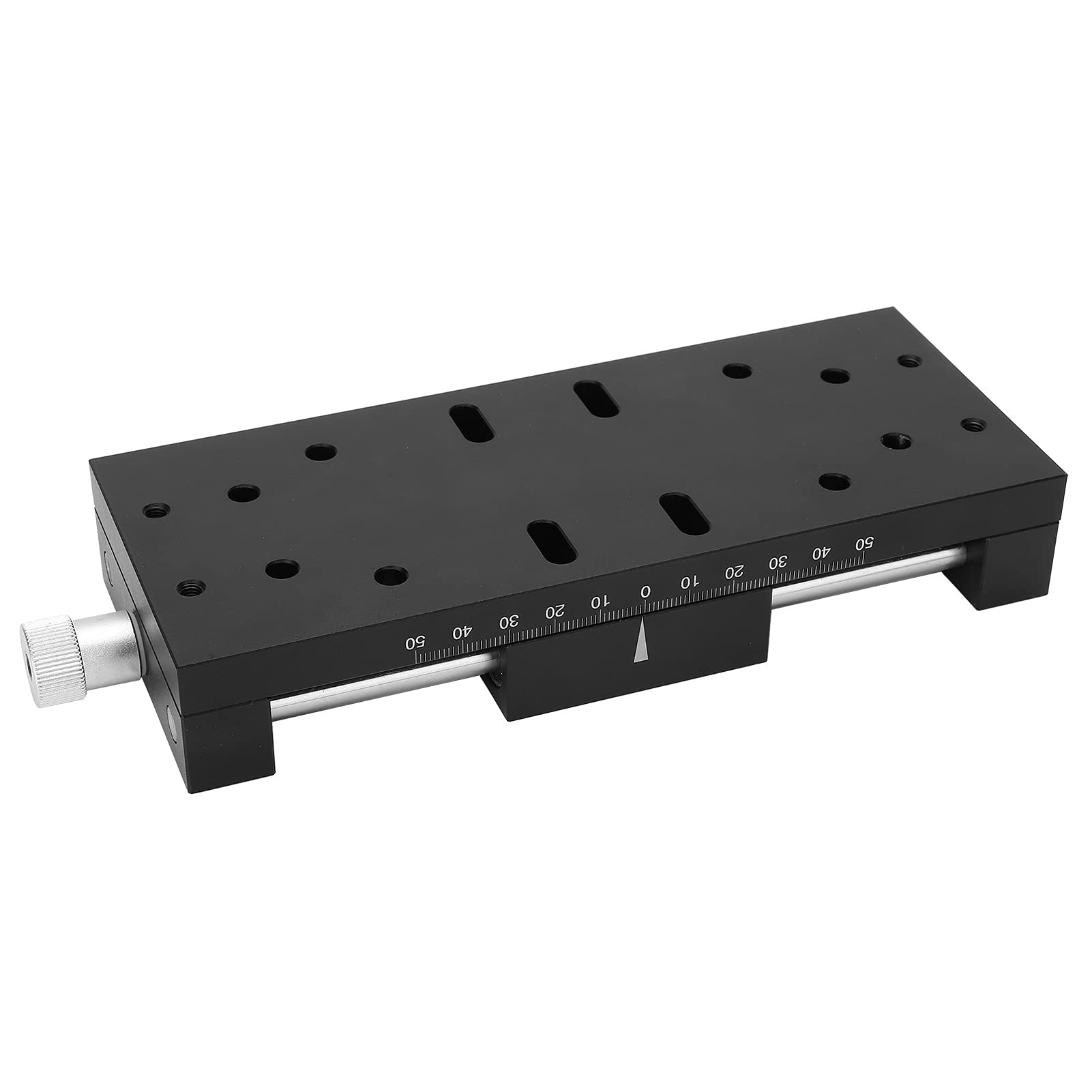 Marhynchus X-Schiebetisch, Manueller Schiebetisch aus Aluminiumlegierung, Feinabstimmungsgetriebeplattform mit 60 X 80 Mm Tisch, ±50 Mm Verfahrweg, 20 Kgf Last für Optische Geräte und Messgeräte