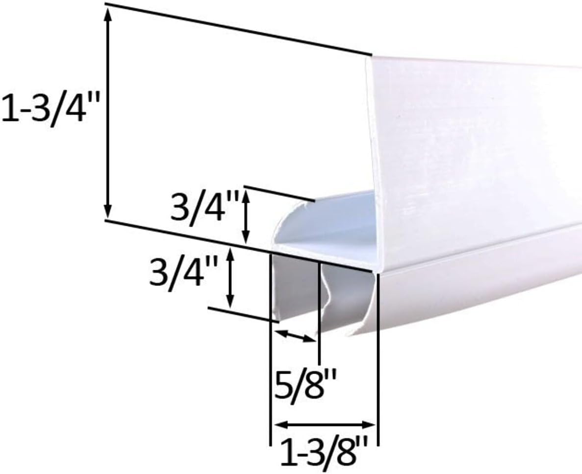 L-Shaped Expander Door Sweep for AluminArt Storm Doors - White