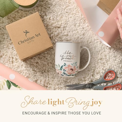 Image of Christian Art Gifts Large 15 oz Ceramic Floral Coffee & Tea Mug for Women