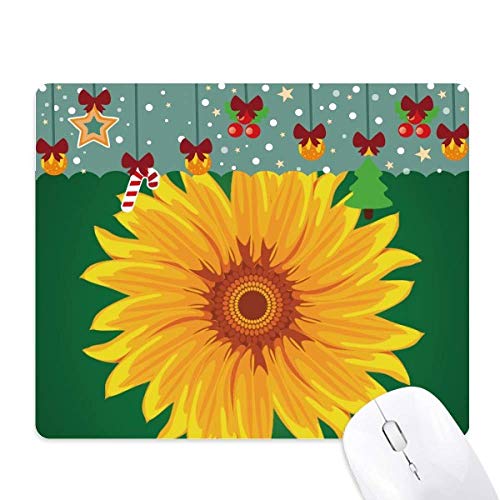 Tapis de souris tournesol en caoutchouc jaune pour bureau
