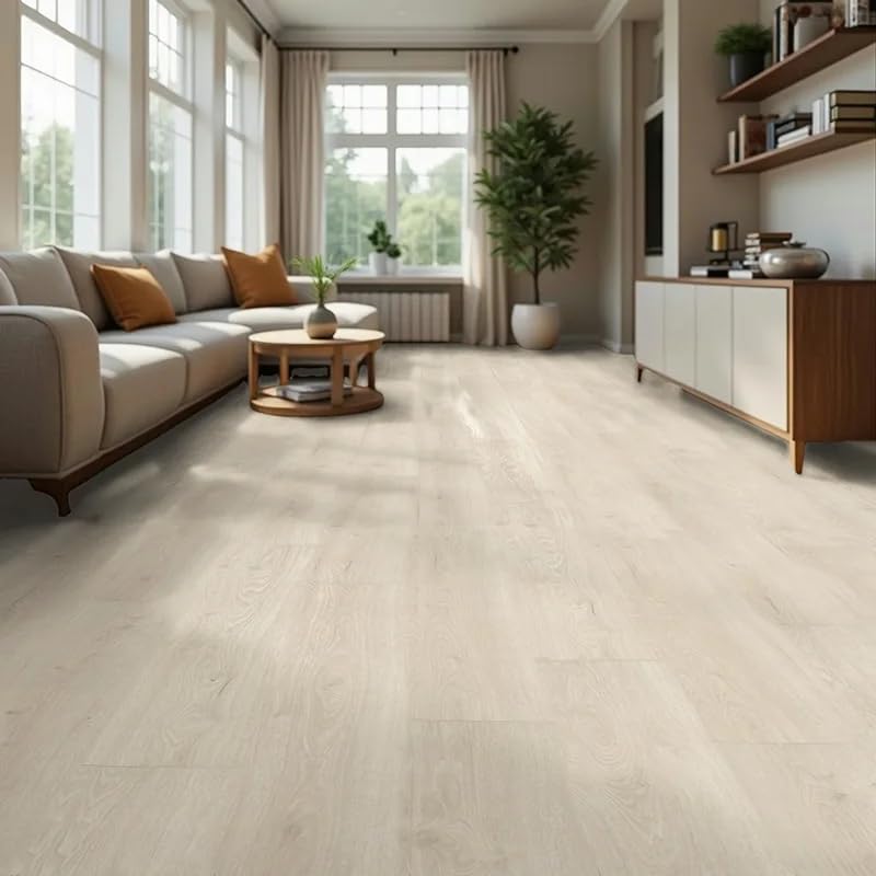 Suelo Laminado | AC5 | 8mm | Colección Elements | Efecto Madera | Tarima Flotante | Resistencia Humedad | Hogar y Comercio (Roble Agua, 1 Caja - 2.40 m²)