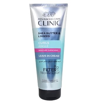 Eva Shea Butter & Linseed Advanced Care Clinic Curls Angle Hair Leave In Cream Moisture Quenching For Wavy And Curly And Coily Hair 1 Pack = 7.77 oz / 230 ml