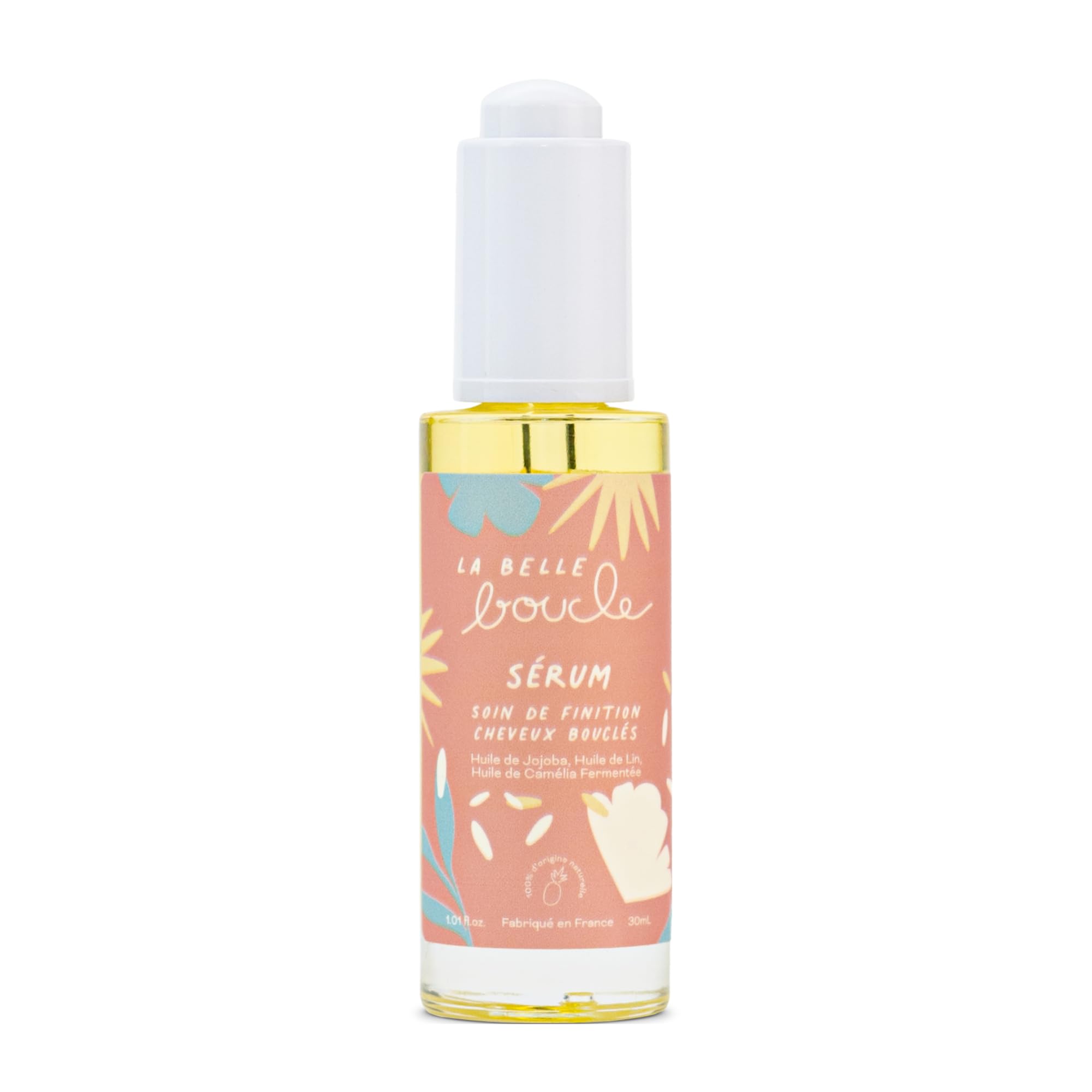 La Belle Boucle - Sérum Cheveux Bouclés, Frisés & Crépus - Soin de Finition 30ml - Anti-Frisottis, Anti-Fourches & Brillance - Huile de Jojoba, Lin & Camélia - 100% Naturel, Vegan