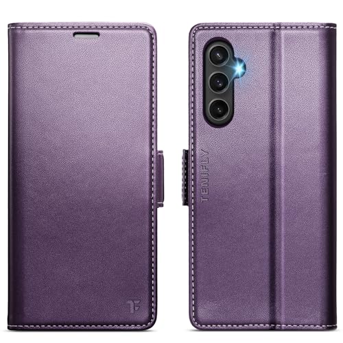 Tenifly for Samsung Galaxy A54 Case Wallet with Card Holder Purple