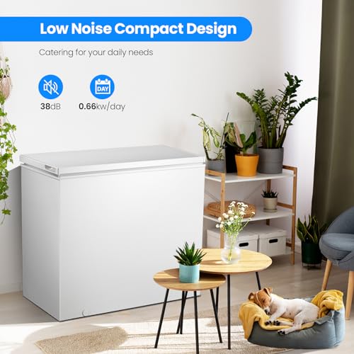 image for Kismile 7.0 Cubic Feet Chest Freezer with 2 Removable Baskets Free Sta