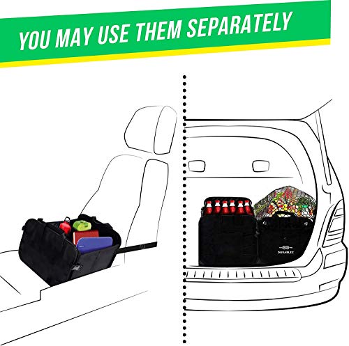 Durablez 4 Compartment Separable Collapsible Car Trunk Storage Organizer For Suv Minivan Truck Sedan - Xxl, Black #TOP2