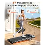Walking Pad,6% Manual Incline Walking Pad Treadmill,Under Desk Treadmill for Home Office, with App & Remote,2.5HP Quiet Motor,LED Display,300 lbs Capacity - Image 2