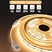 PAUTIX 5V USB COB LED Strip Lights UL-Listed Dotless LED Lights with RF Remote,6.56ft Dimmable 3000K Warm White TV Backlight,Flexible Under Cabinet Tape Lights for Bedroom,Kitchen,Shelves Lighting