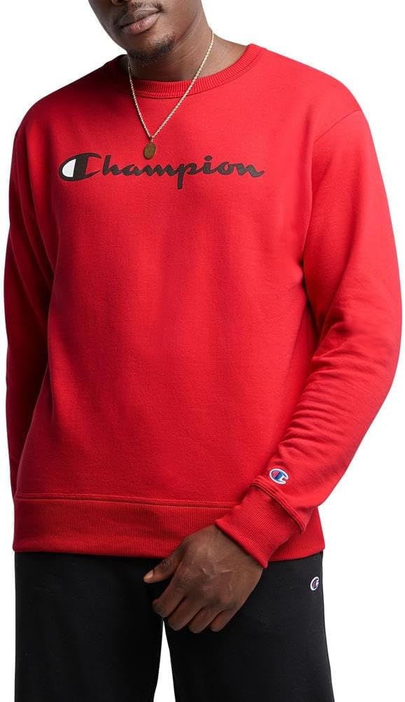 mens Graphic Powerblend Fleece Crew Sweatshirt